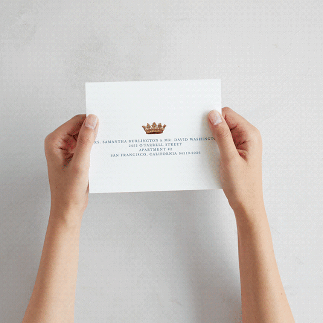 "Swan Crest" - Savvy Wedding Invitations in Royal by Cass Loh - Animated View