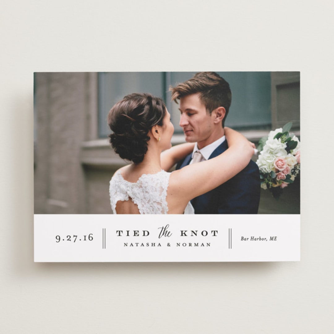 "Bottom Line" - Wedding Announcements in Vanilla by Jennifer Wick - Front