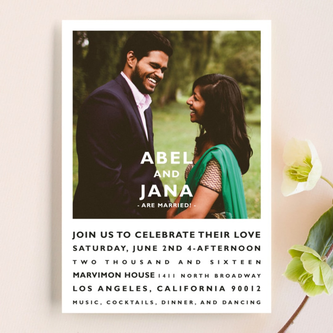 "Desenfadado" - Wedding Announcements in Tuxedo by Aspacia Kusulas - Front