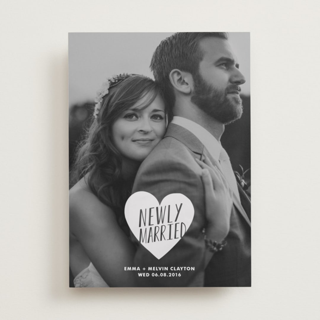 "Merry + Married" - Wedding Announcements in Frost by Kim Chow - Front