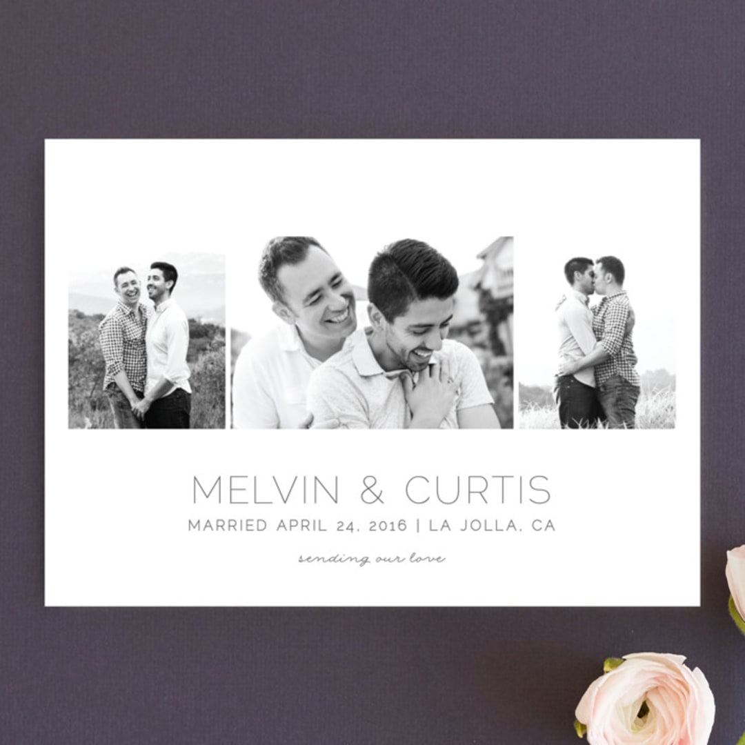 "Oh So Dreamy" - Wedding Announcements in Charcoal Grey by Shirley Lin Schneider - Front