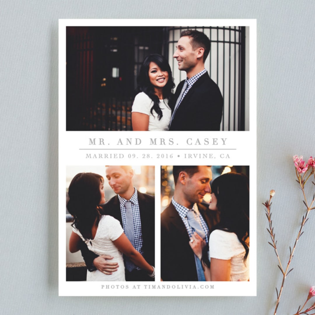 "The Simple Things" - Wedding Announcements in Cement by Giselle Zimmerman - Front