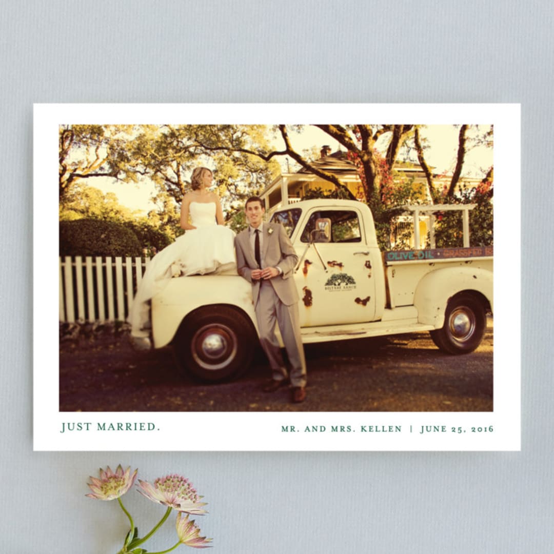 "Tiny Blessings" - Wedding Announcements in Spruce by That Girl Press - Front