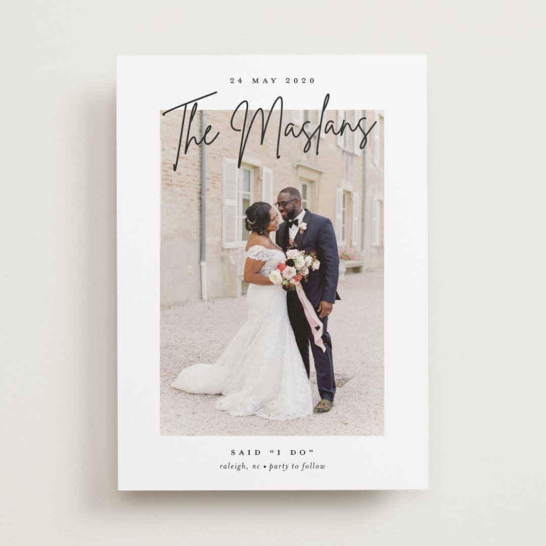 "Signature names" - Wedding Announcements in Pencil by Stacey Meacham - Front