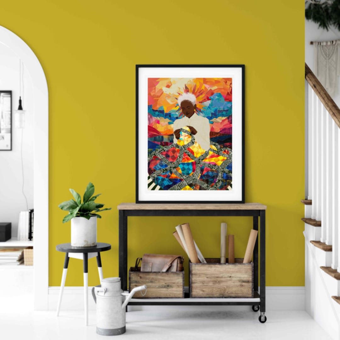 "The Legacy Weaver" - Limited Edition Fine Art Print in blue by ThirtyOne Illustrations