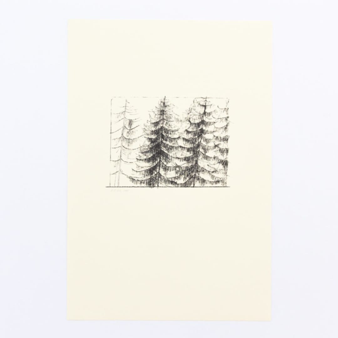 "Three Pines" - Limited Edition Fine Art Print in black by Dana Williamowsky