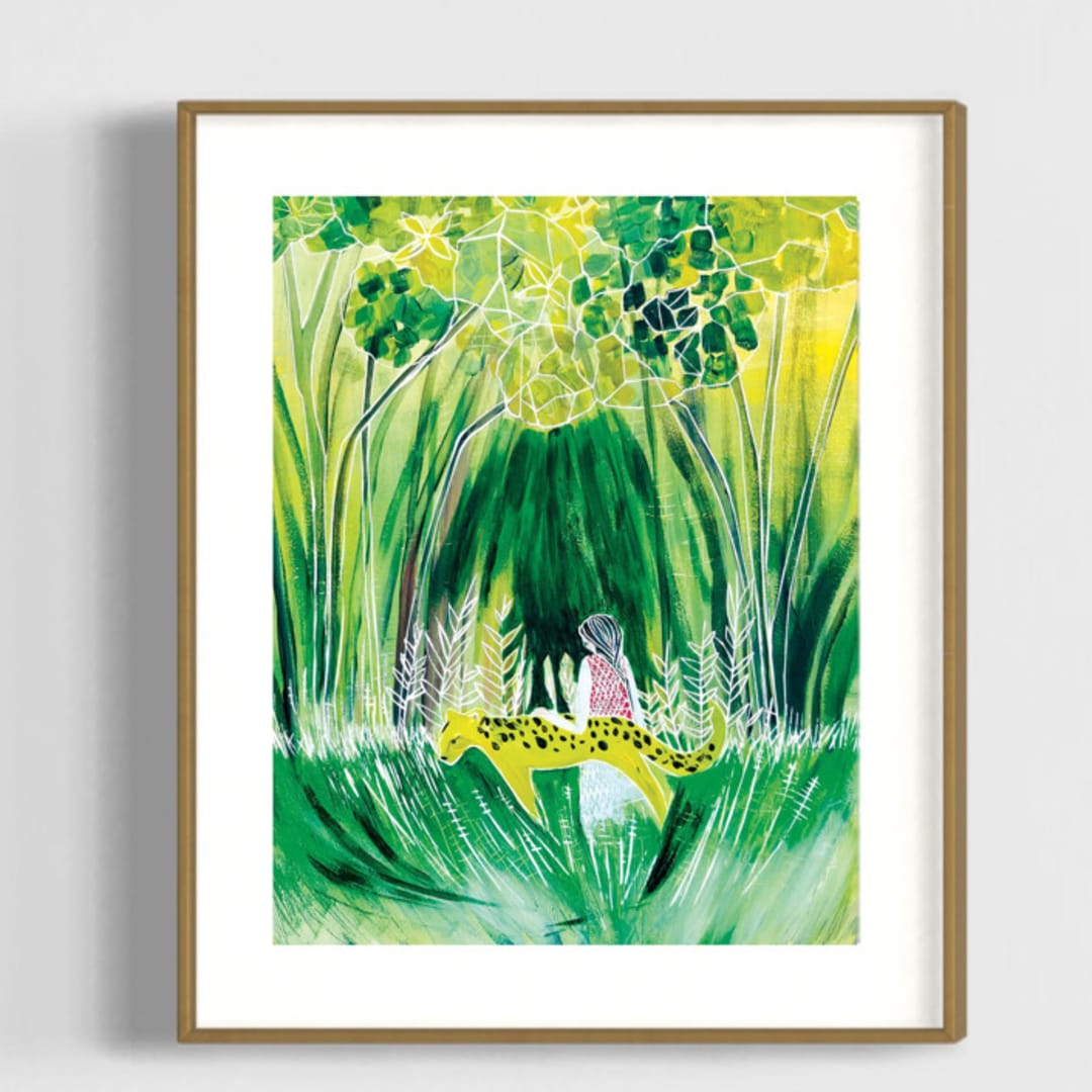 "Jungle Mate" - Limited Edition Fine Art Print in green by Sarah Fitzgerald