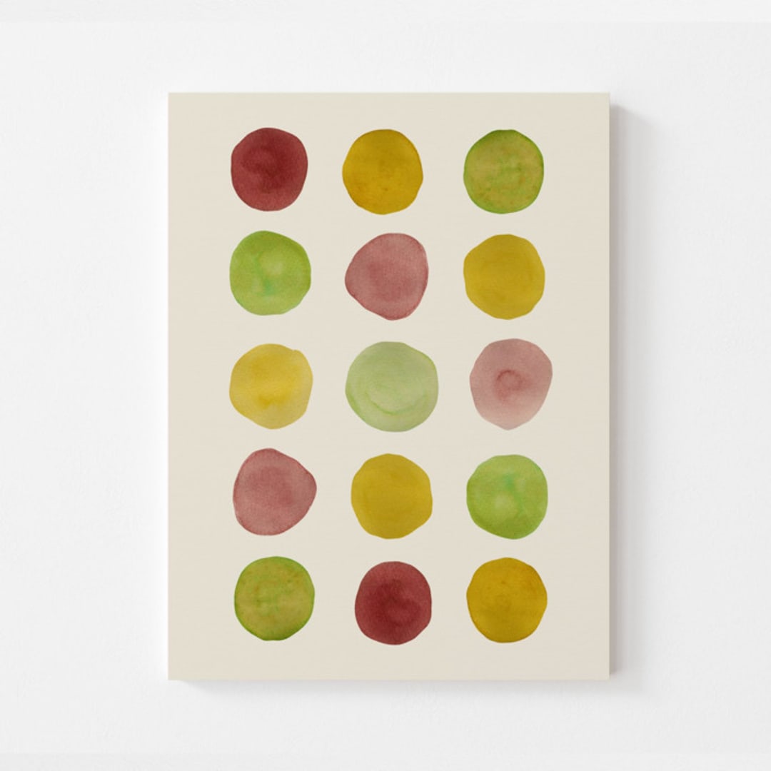 "Modern Fall Circles" - Limited Edition Fine Art Print in multicolorassorted-colors by Danushka Abeygoda