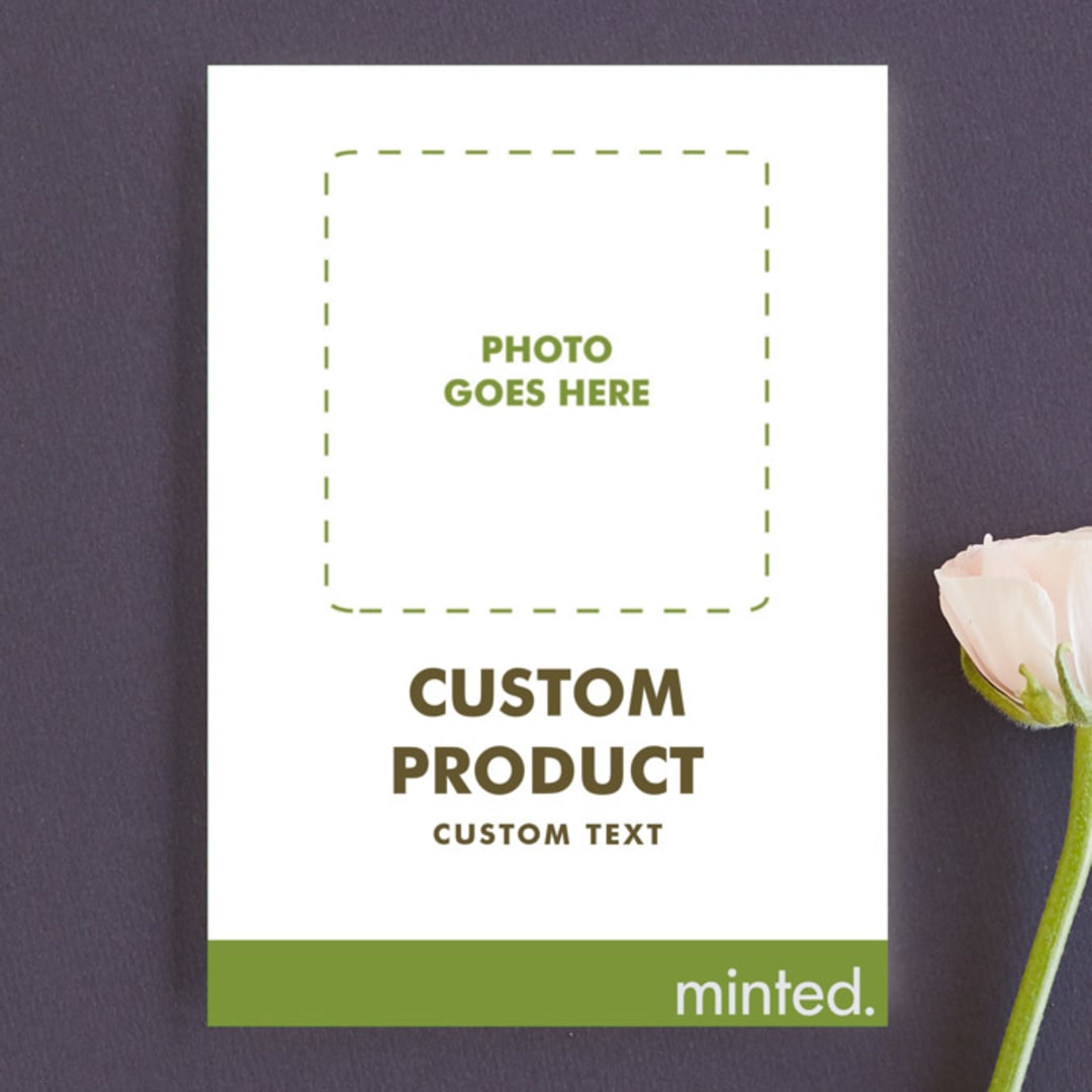 "Portrait Custom" - Wedding Announcements in Charcoal by Minted - Front