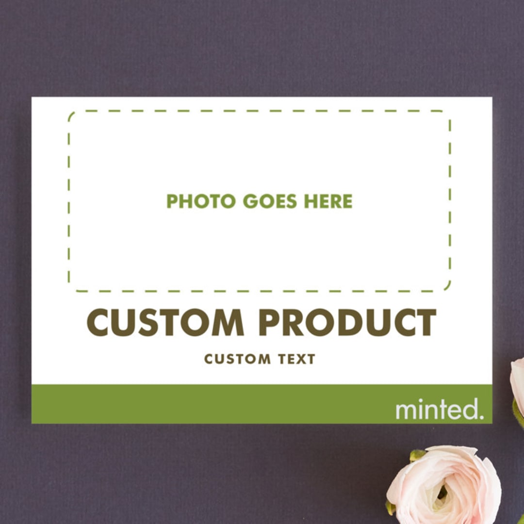 "Landscape Custom" - Wedding Announcements in Charcoal by Minted - Front