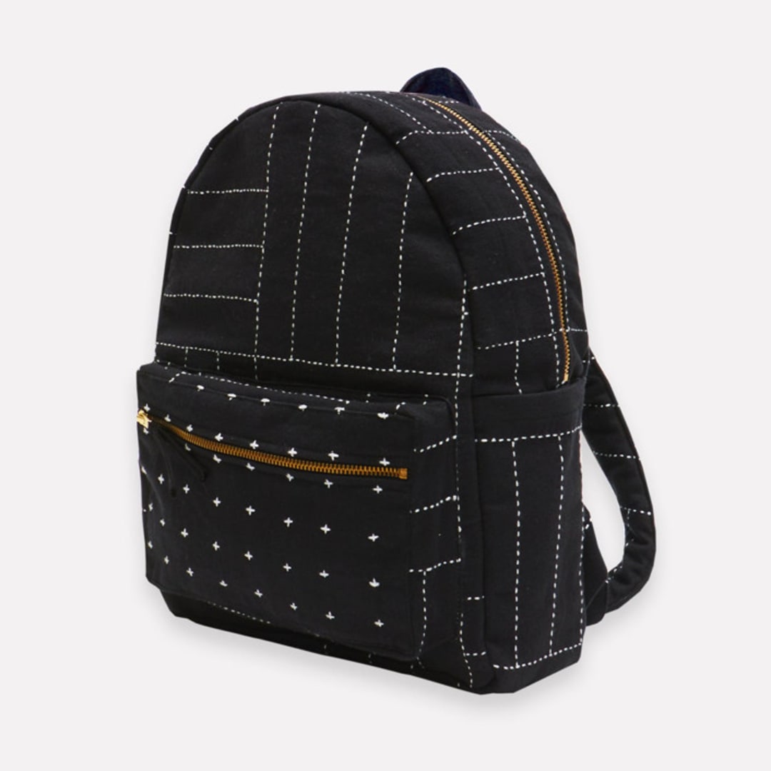 "Crosshatch Mini Backpack" - Backpack in black by Anchal