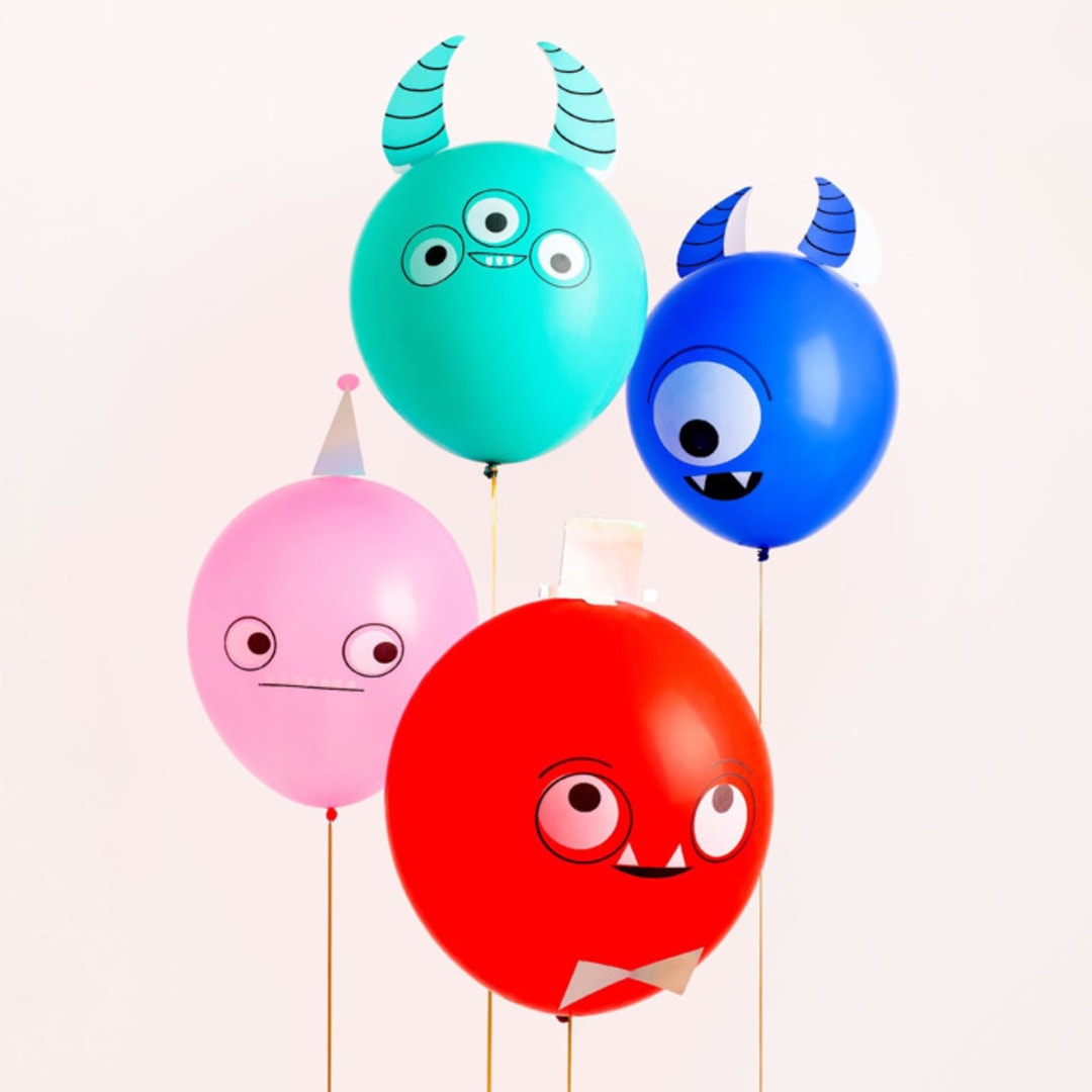 "Little Monsters DIY Balloon Decorating Set" - Party Balloons in multicolor by Jollity and Co