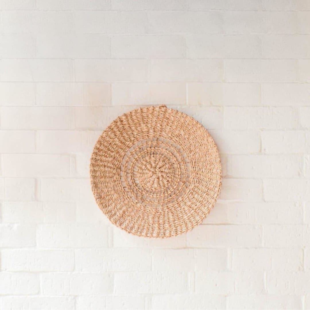"Small Open Weave Wall Basket 12"" - Decorative Baskets in natural by LIKHA