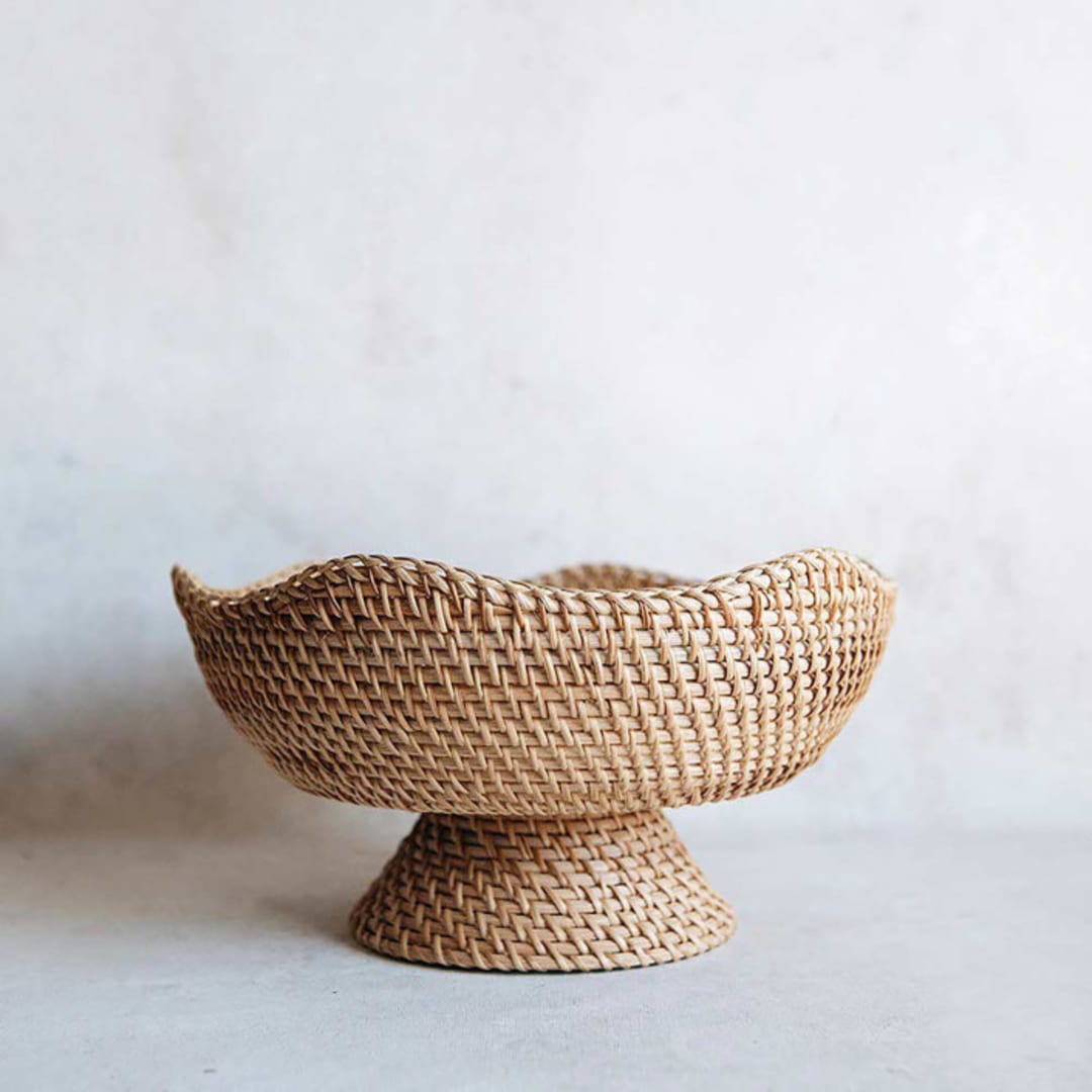 Roan Iris Rhode Rattan Scalloped Bowl