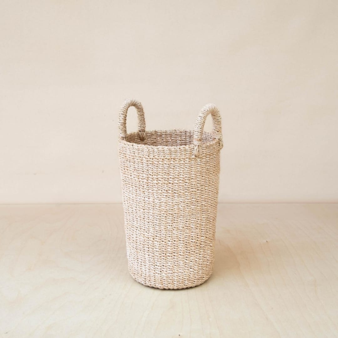 "Natural Cylinder Vase Basket" - Decorative Baskets in natural by LIKHA