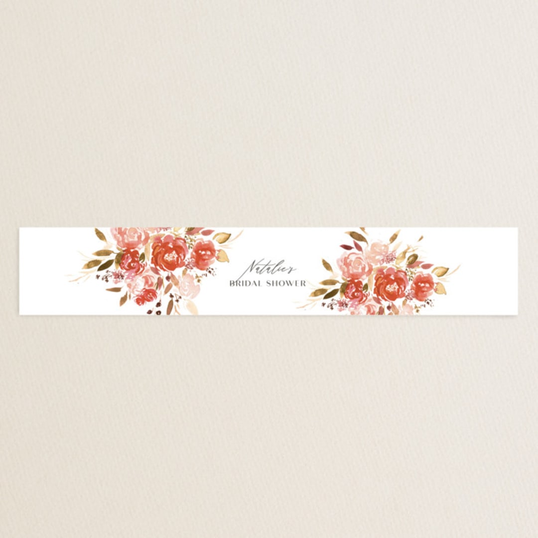 "Cascading" - Bridal Shower in Cardinal by Itsy Belle Studio - Front