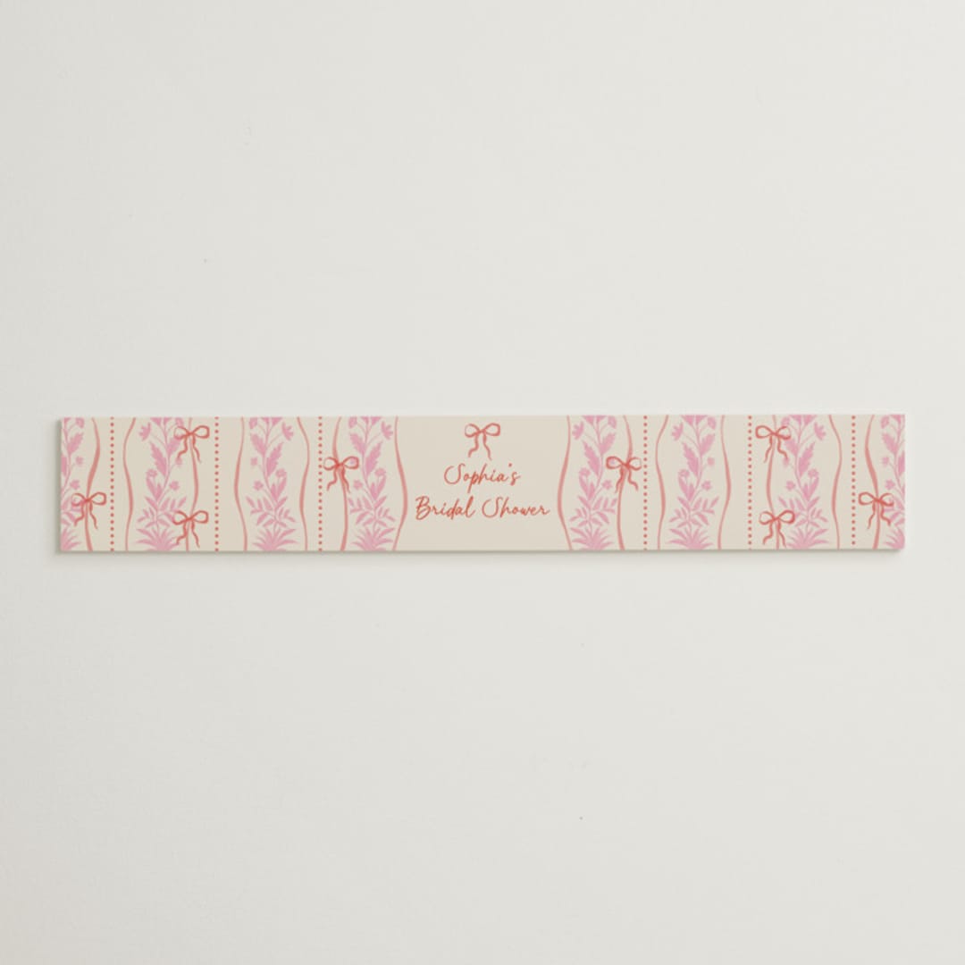 "Cottage Ribbons" - Bridal Shower in Strawberry by Elly - Front