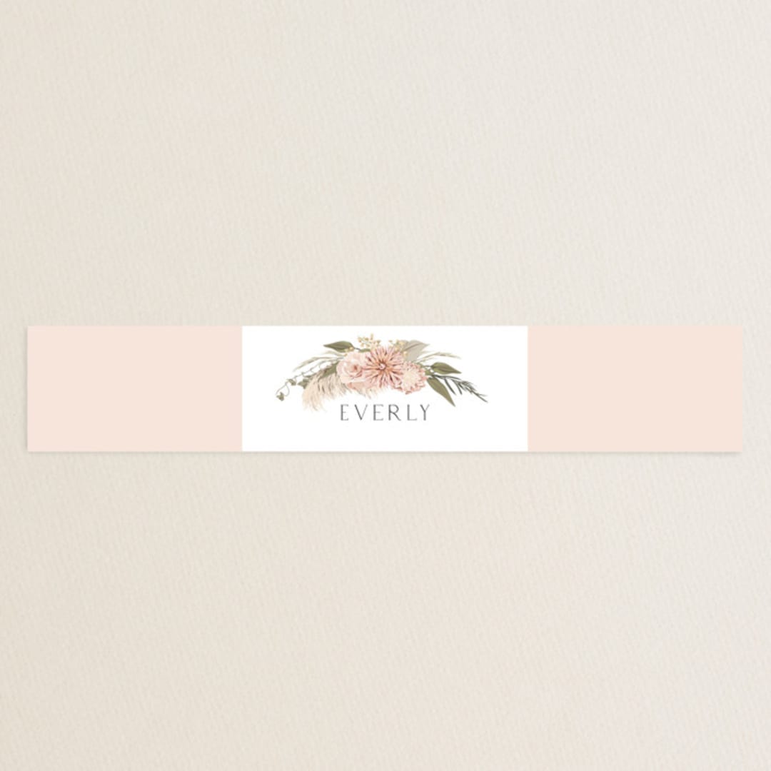 "Boho Botanical " - Bridal Shower in Blush by Susan Moyal - Front
