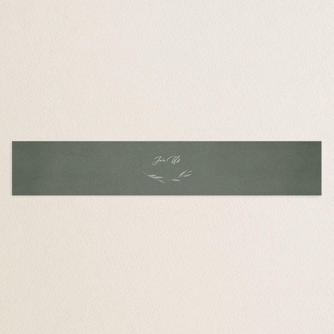 "Minimal Circle" - Bridal Shower in Moss by Kelly Schmidt - Front