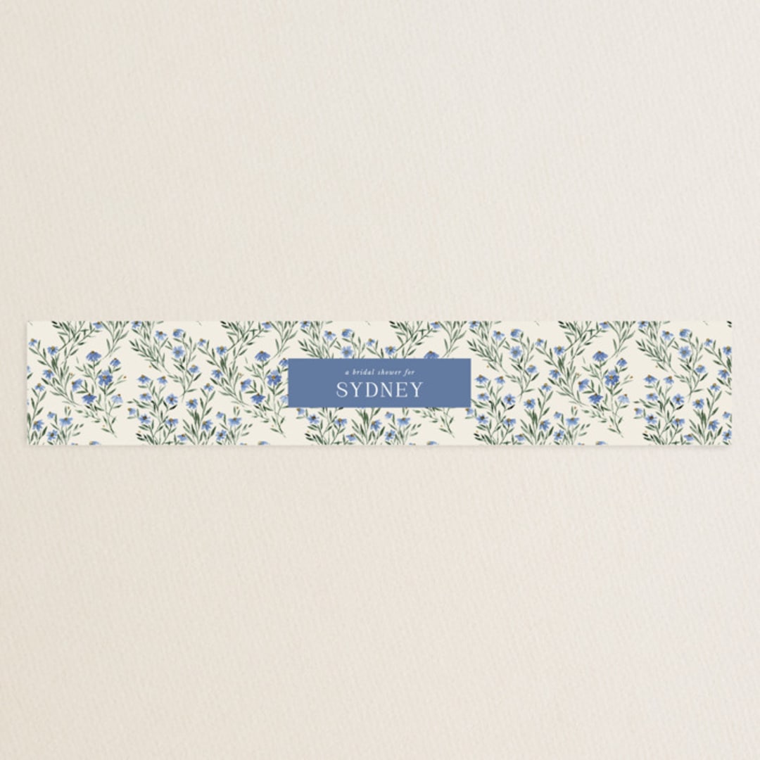 "Coneflower Garland" - Bridal Shower in Periwinkle by Kate Ahn - Front