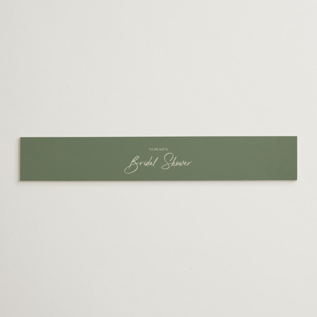 "Modern Script" - Bridal Shower in Avocado by Ana Sharpe - Front