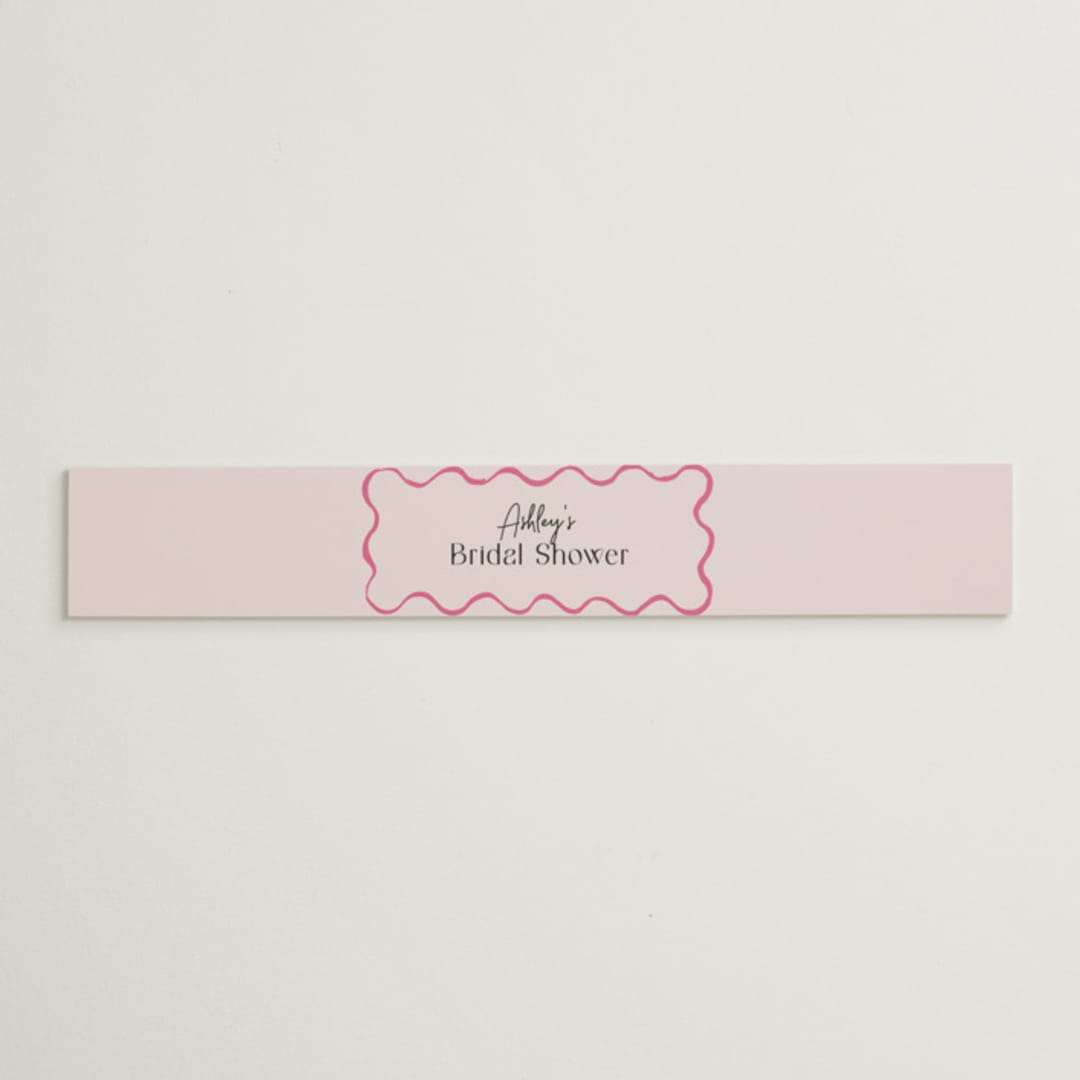 "handdrawn wavy frame" - Bridal Shower in Rosebud by Cass Loh - Front