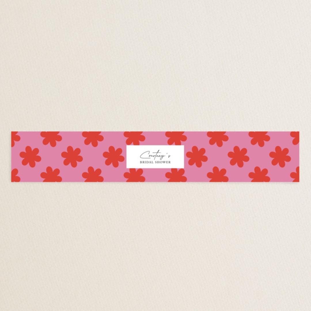 "Bold Stripes" - Bridal Shower in Strawberry by mo kelley - Front