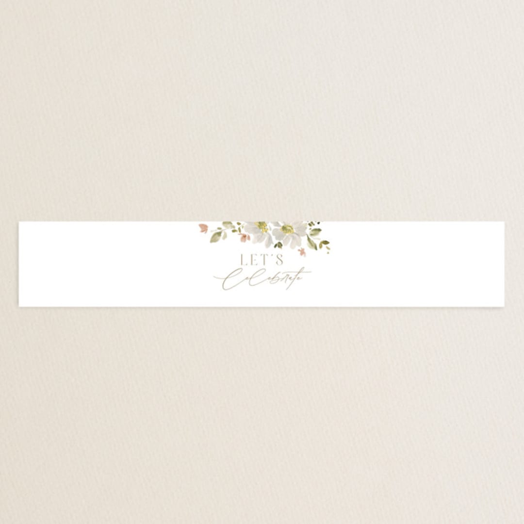 "Serene" - Bridal Shower in Champagne by Everett Paper Goods - Front