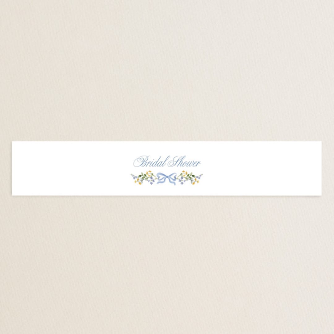 "Hand Painted" - Bridal Shower in Bluebell by Petra Kern - Front