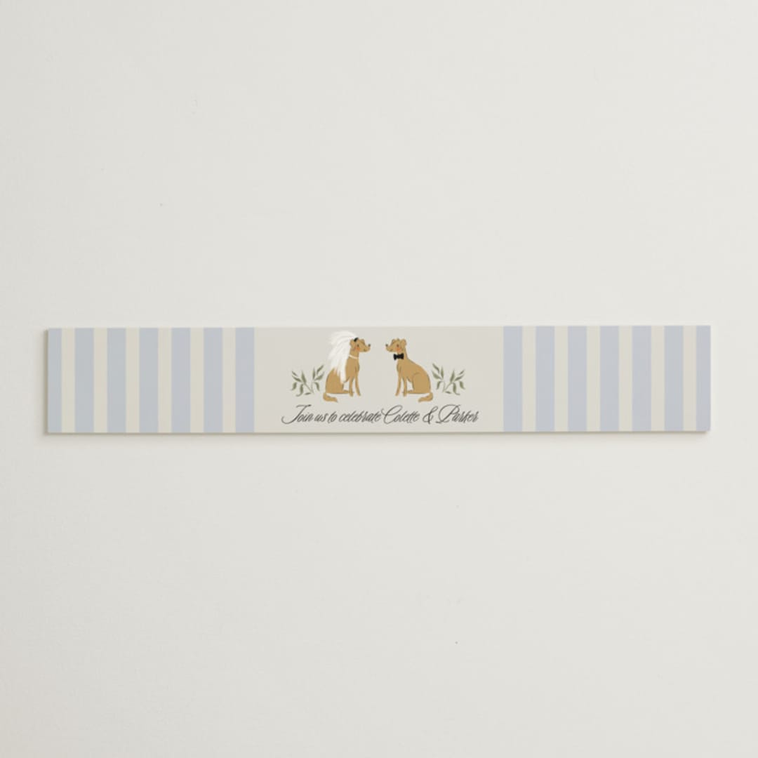 "Dog Crest" - Bridal Shower in Blueberry by Jackie Crawford - Front