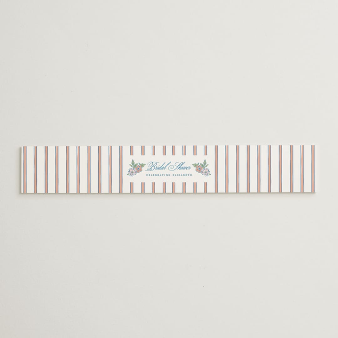 "Floral Frame Crest" - Bridal Shower in Peony by Erin German - Front