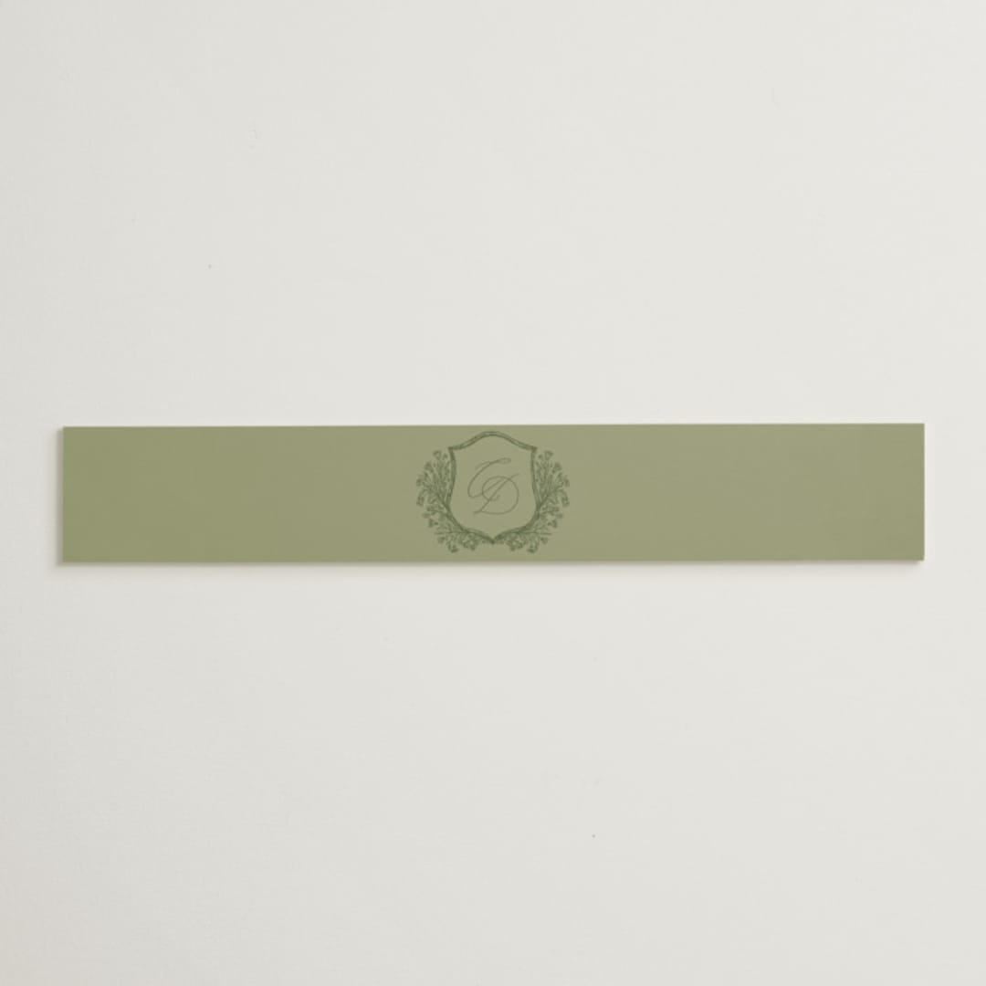 "Traditional Monogram" - Bridal Shower in Olive by Erin Deegan - Front