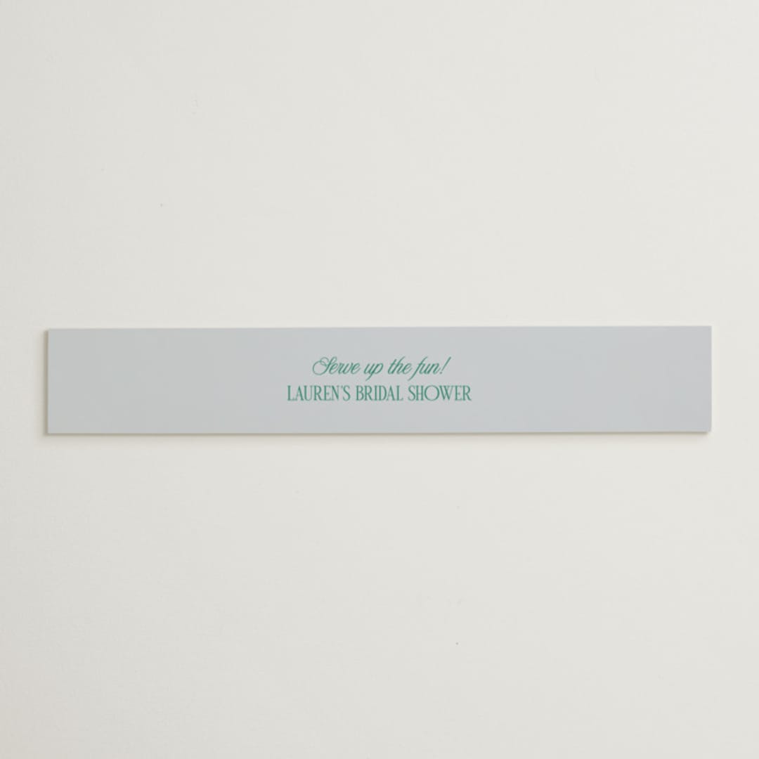 "Racquet Club" - Bridal Shower in Sky by Leia Matt - Front