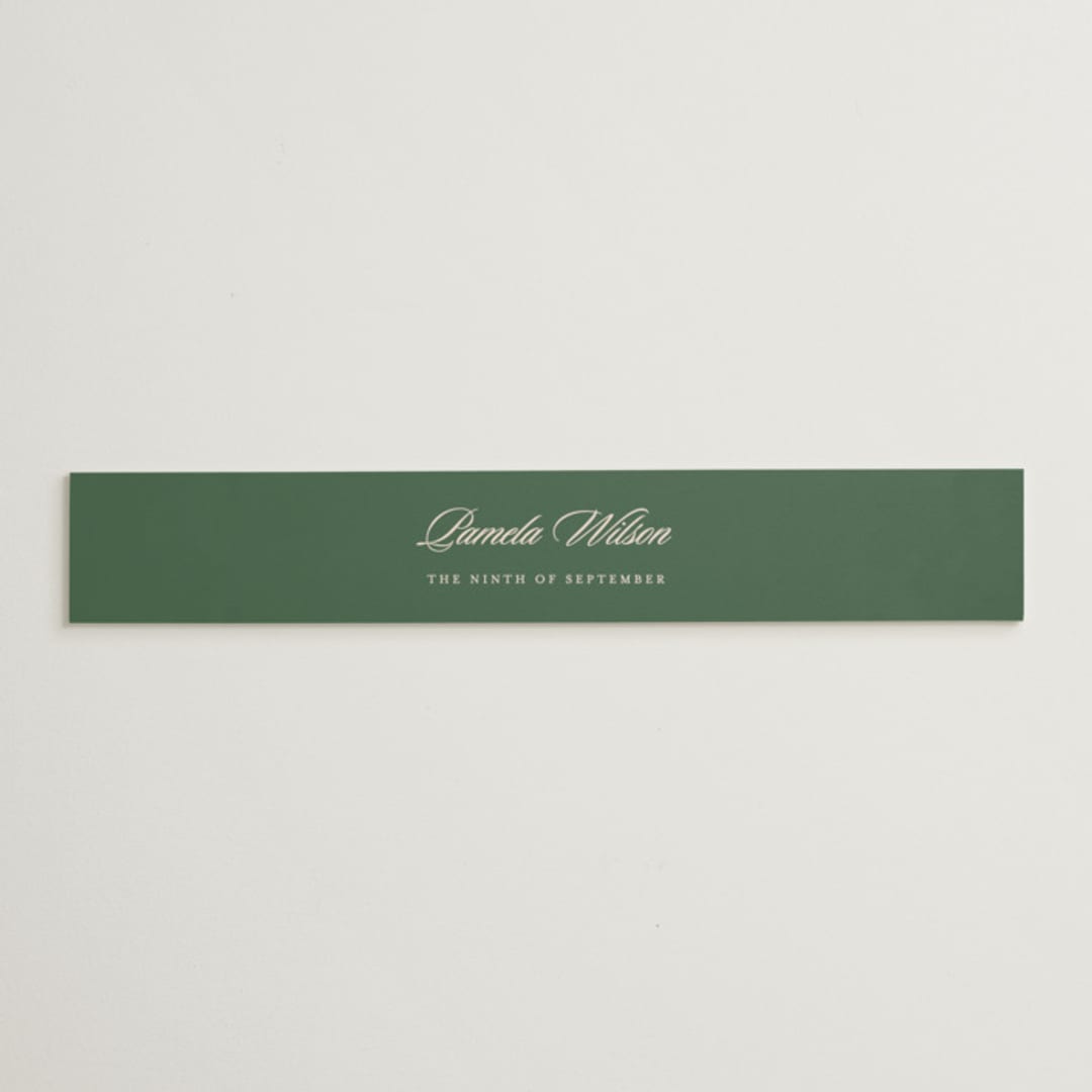 "Scripted" - Bridal Shower in Emerald by Creo Study - Front