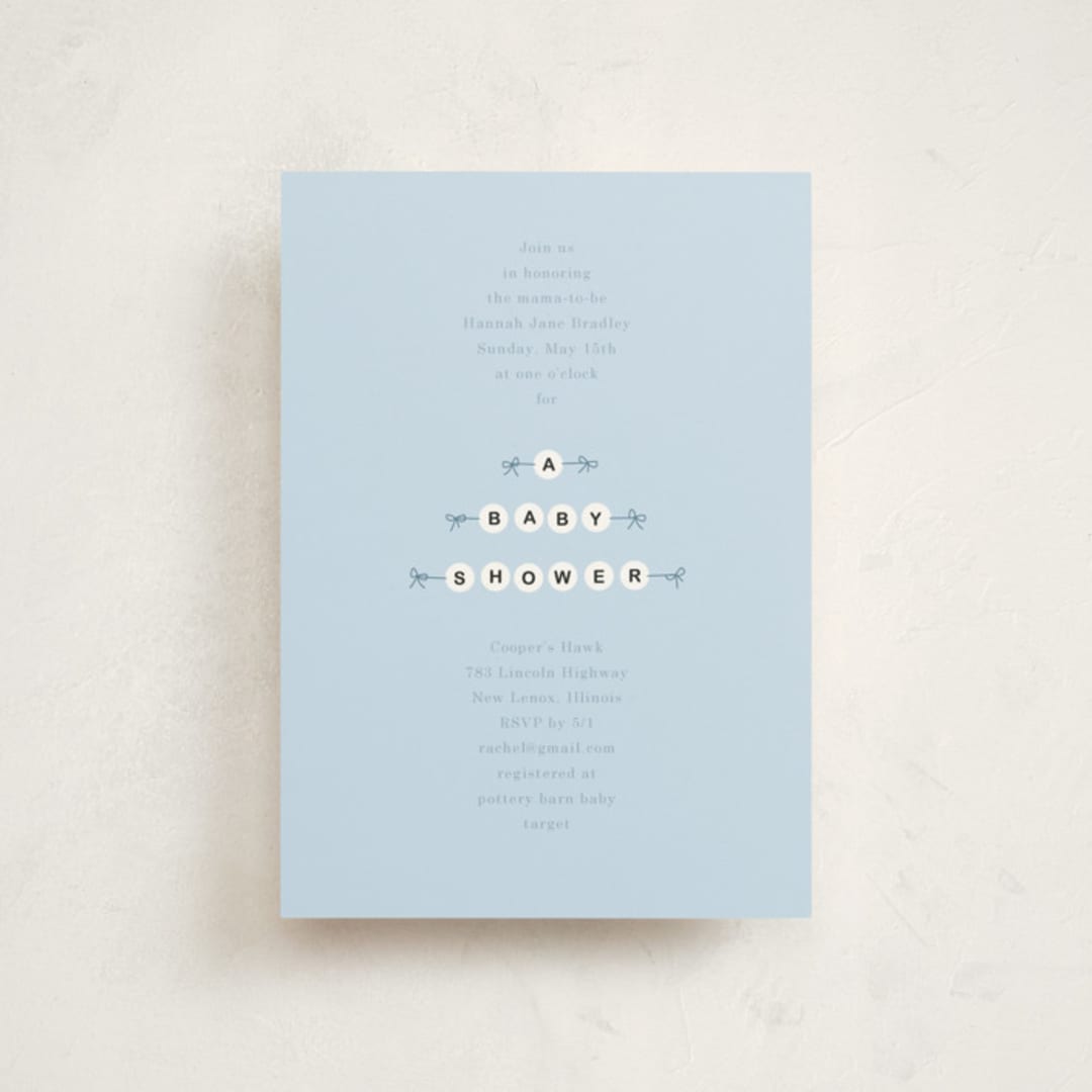 "Mom Era" - Baby Shower Invitations in Aqua by Baumbirdy - Front