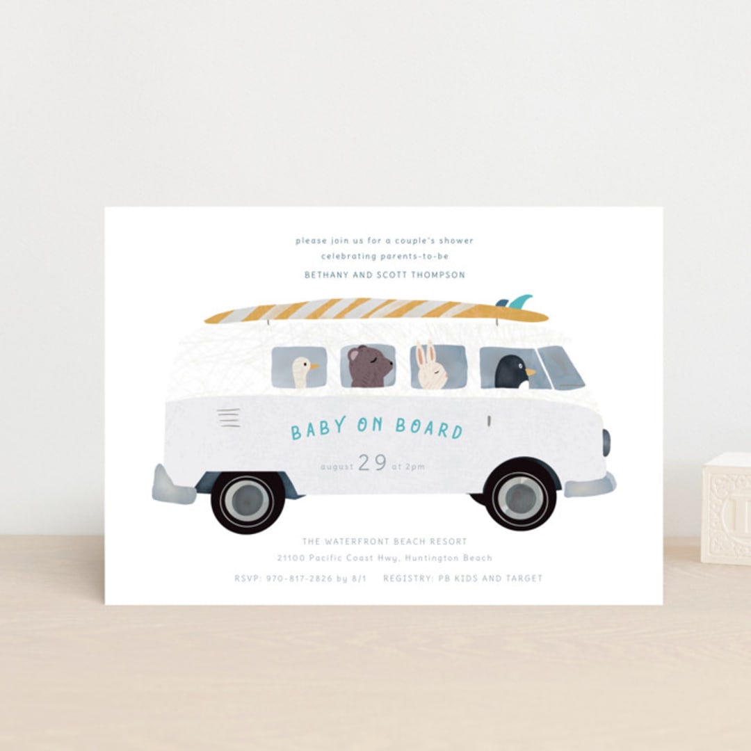"Baby on Board" - Baby Shower Invitations in Sun by Jenna Holcomb - Front