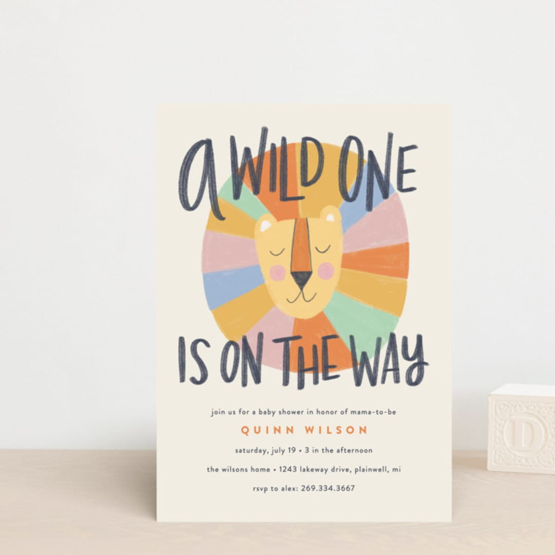 "WILD ONE" - Baby Shower Invitations in Circus by Pixel and Hank - Front