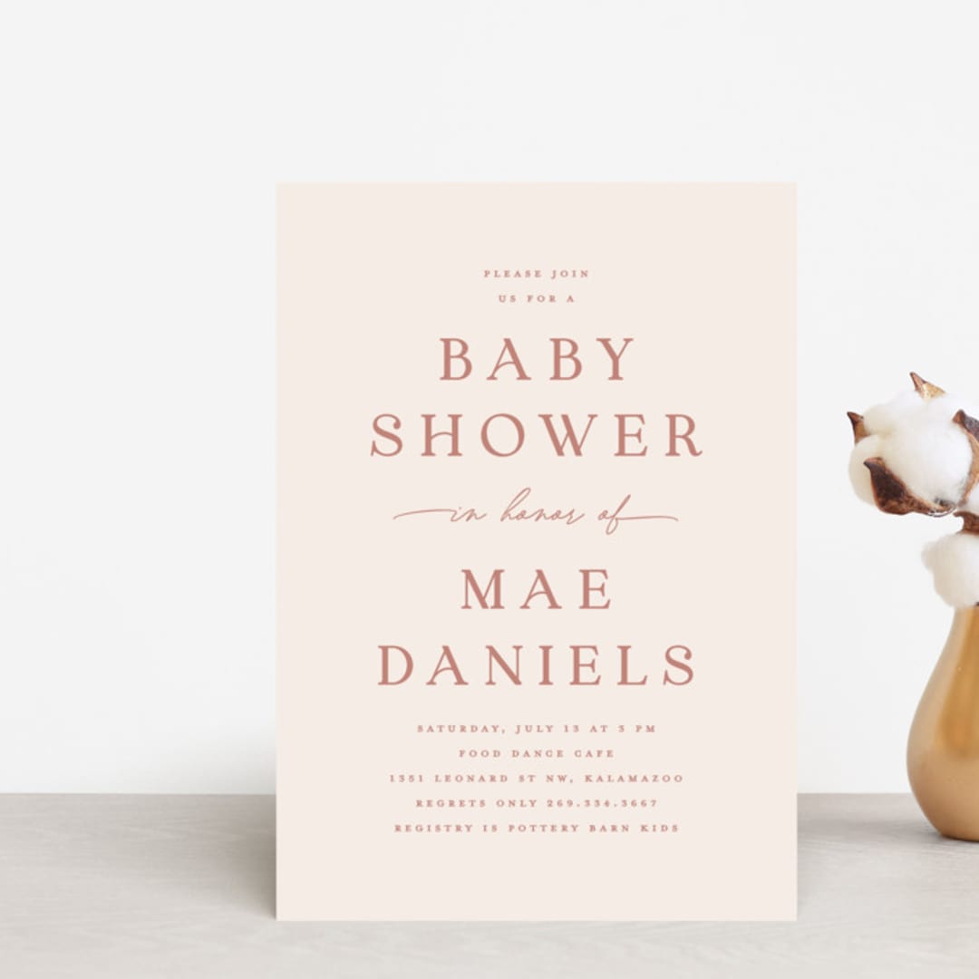 "In honor of" - Baby Shower Invitations in Antique by Pixel and Hank - Front