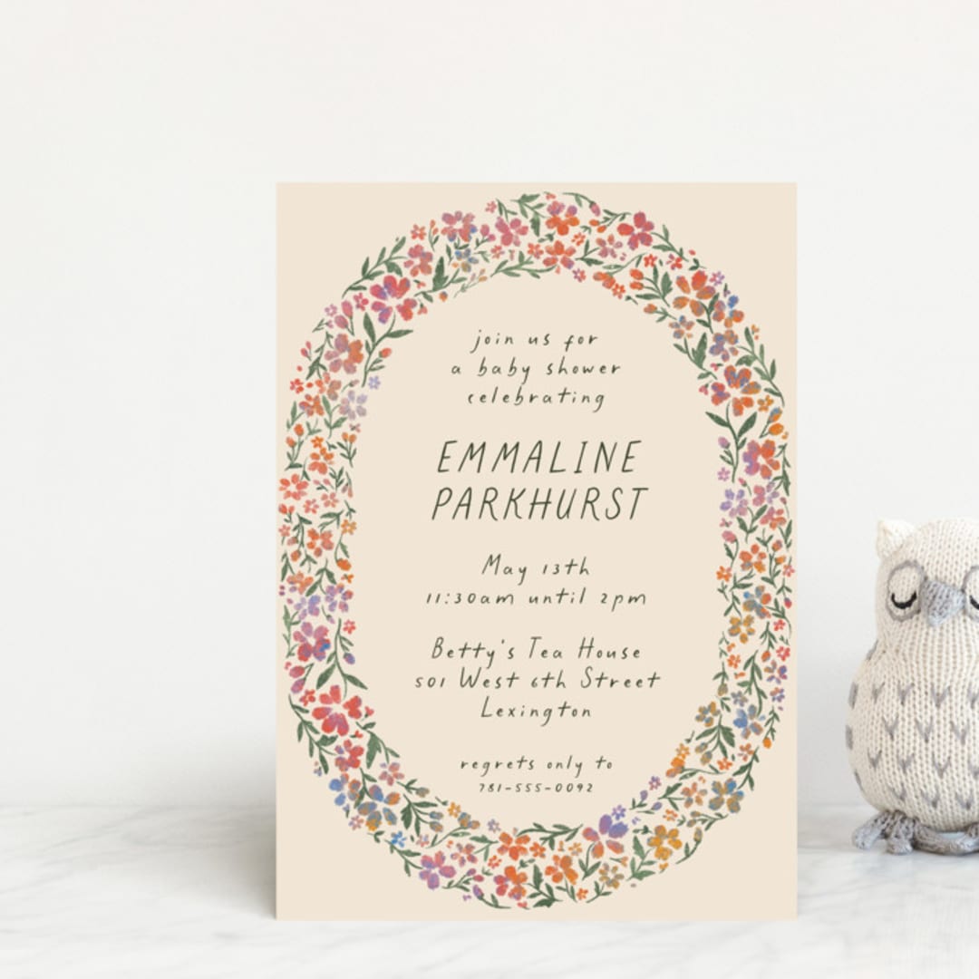 "Wildflowers" - Baby Shower Invitations in Confetti by 2birdstone - Front