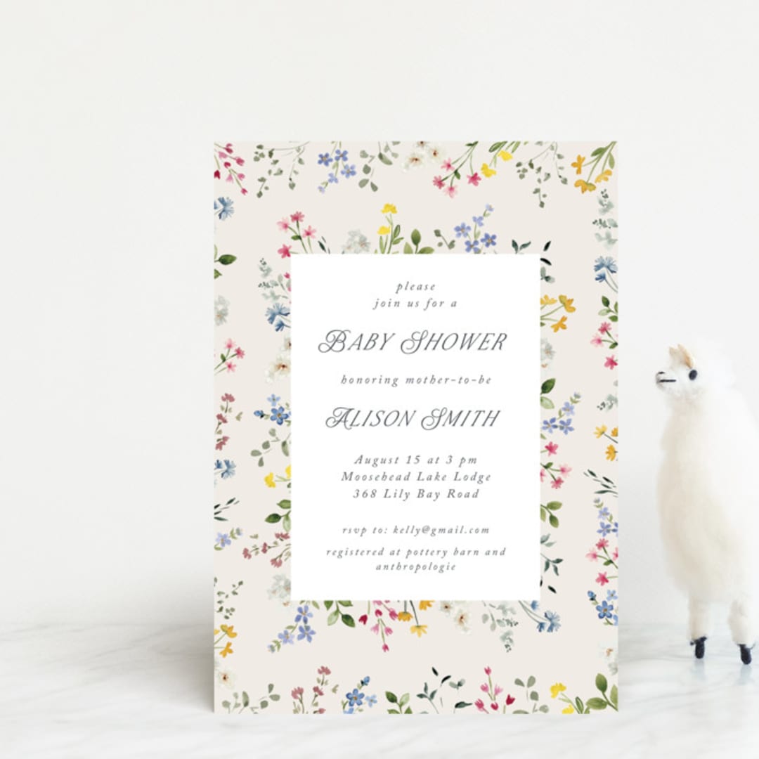 "belle" - Baby Shower Invitations in Meadow by Petra Kern - Front