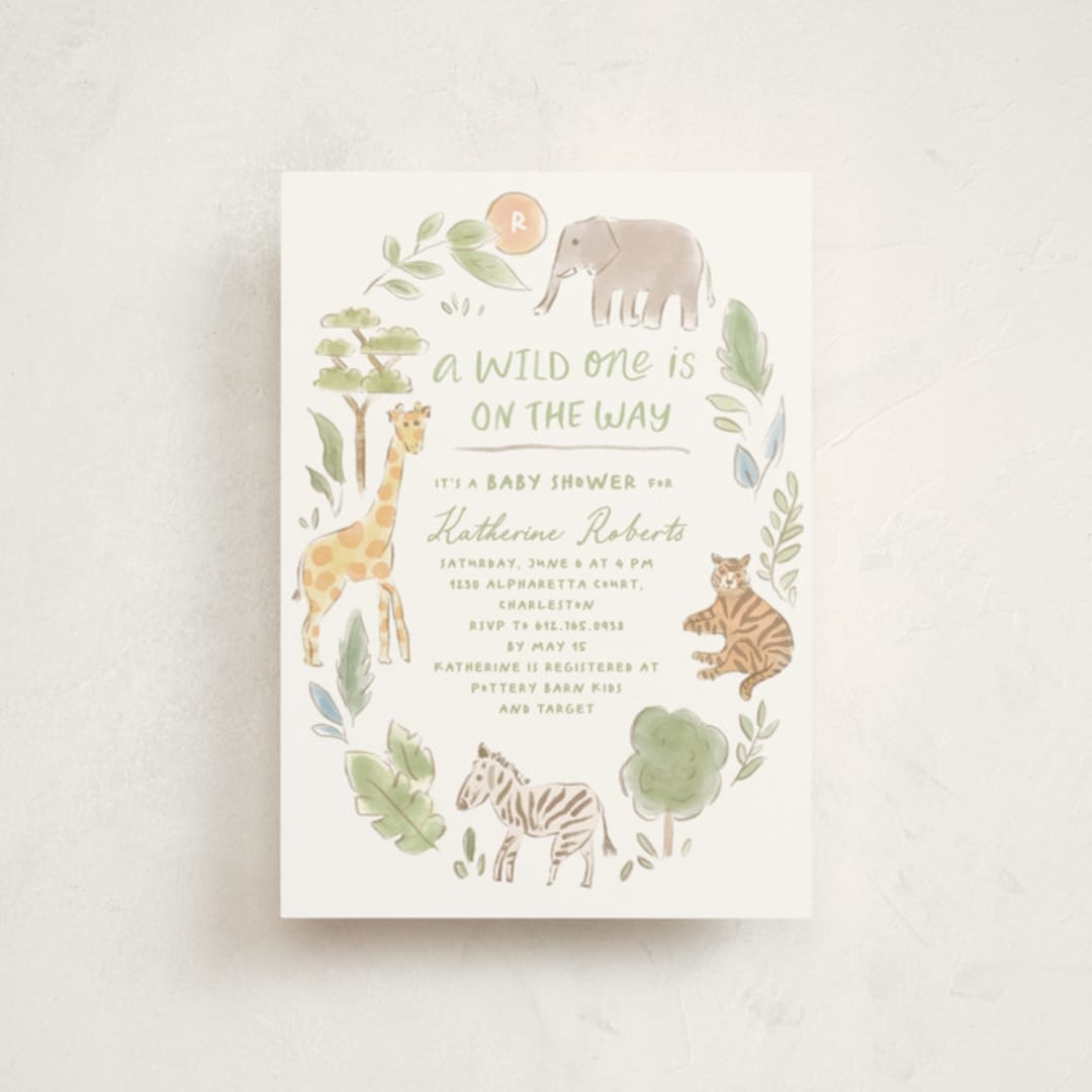 "A wild one" - Baby Shower Invitations in Jungle by Creo Study - Front