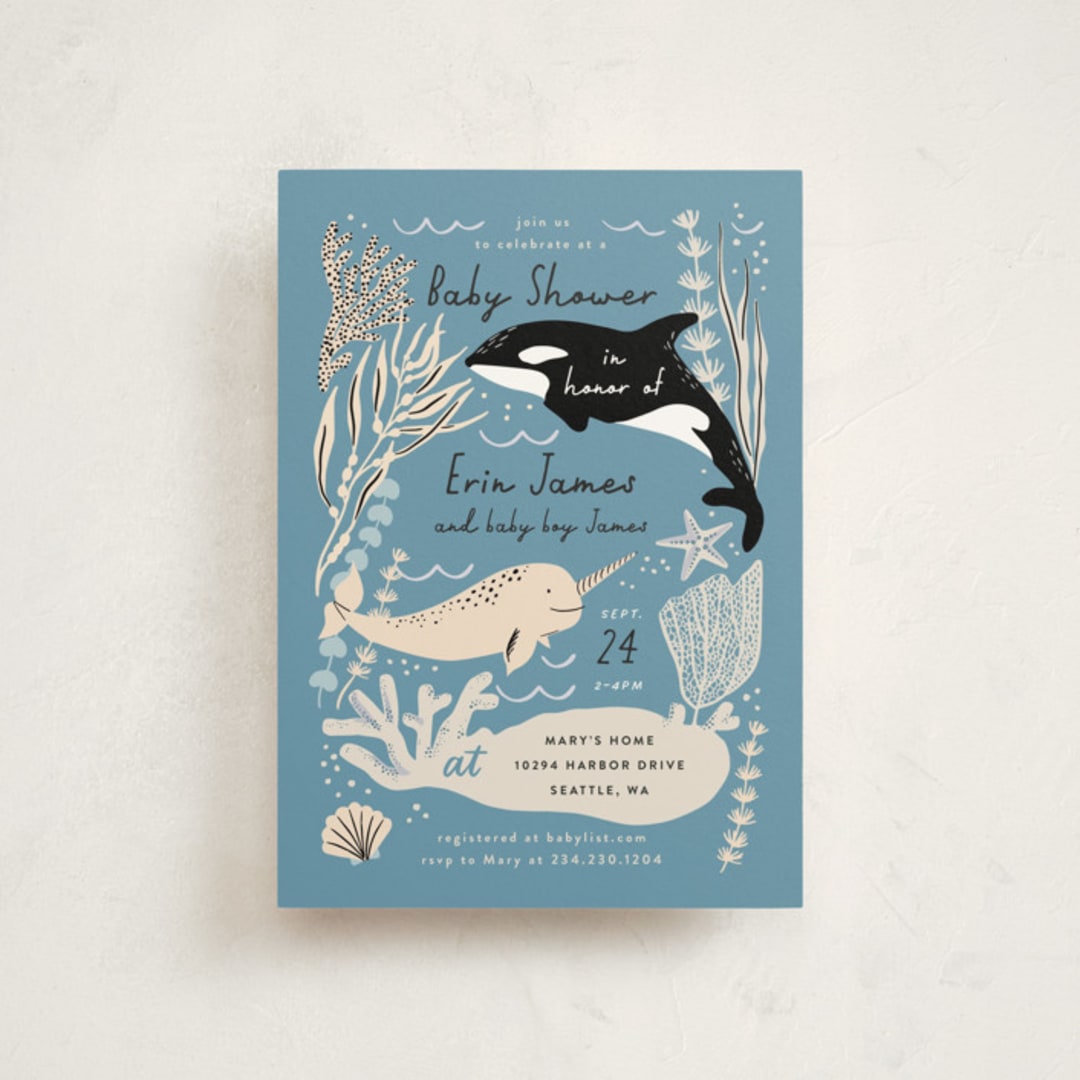 "Under the Sea Creatures" - Baby Shower Invitations in Ocean by Alethea and Ruth - Front
