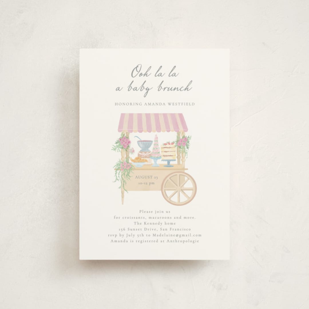 "French Style" - Baby Shower Invitations in Melon by frau brandt - Front