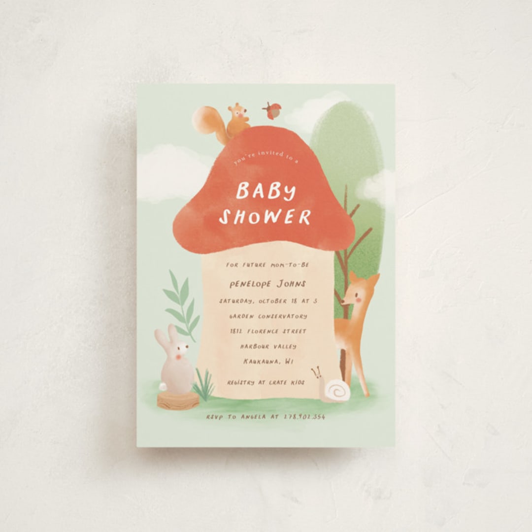 "tippaleipä" - Baby Shower Invitations in Mint by chocomocacino - Front