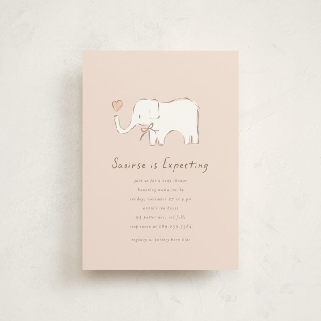 "bananella" - Baby Shower Invitations in Taupe by chocomocacino - Front