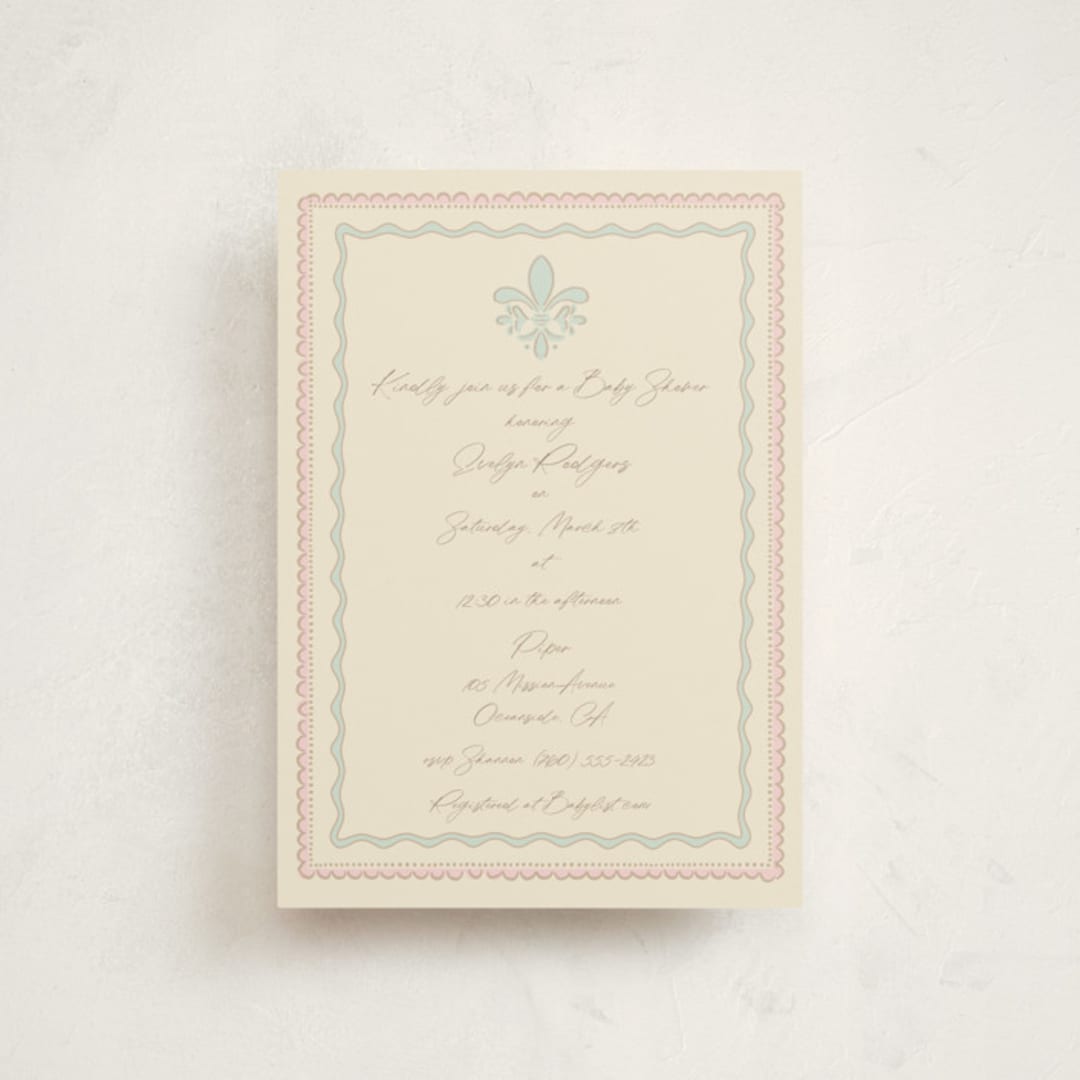 "Precious" - Baby Shower Invitations in Mint by Tina Faselli - Front