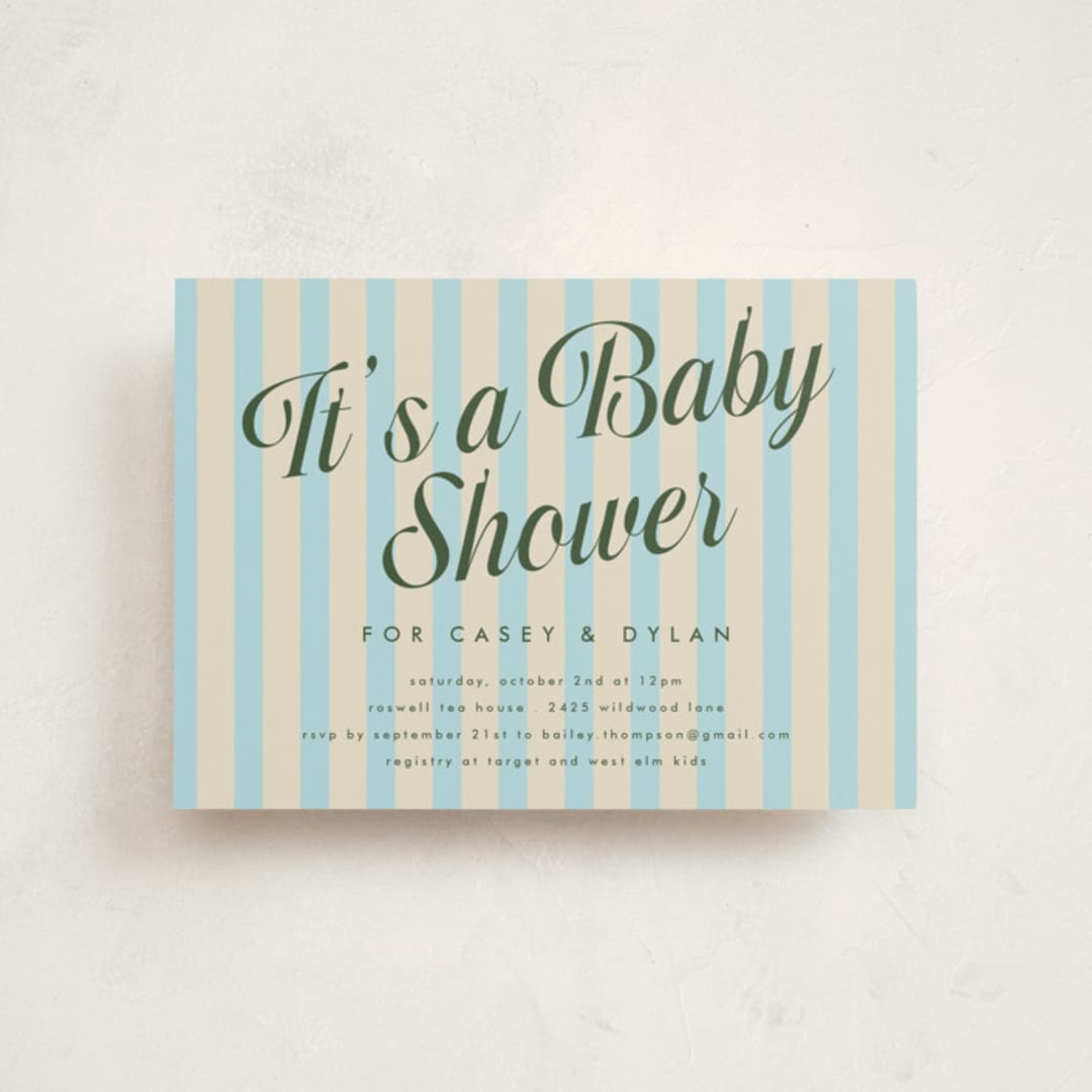 "Soda Shoppe" - Baby Shower Invitations in Cream Soda by Morgan Kendall - Front