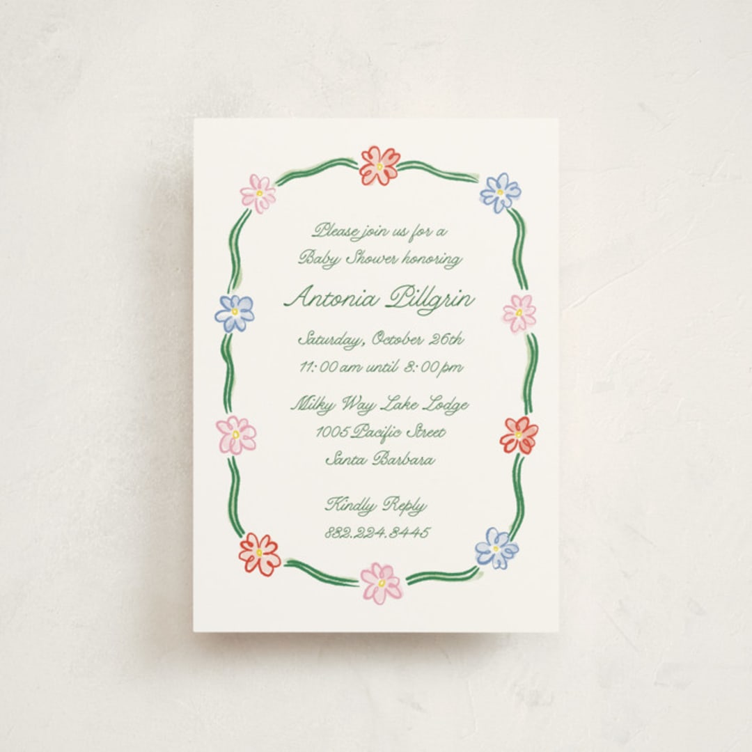 "Dilleto" - Baby Shower Invitations in Garden by Pati Cascino - Front