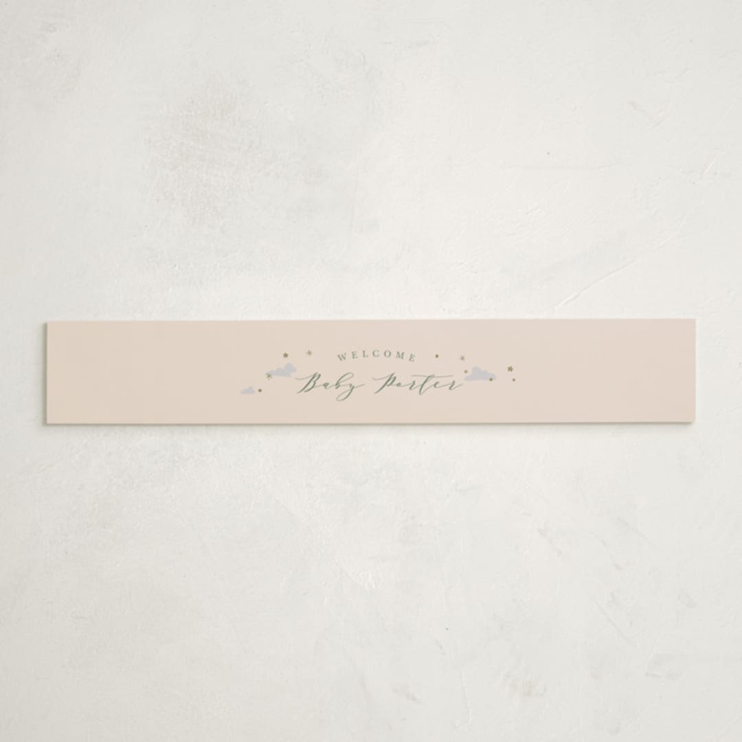 "Little Wild One" - Baby Shower Belly Bands in Sand by Hannah Williams - Front