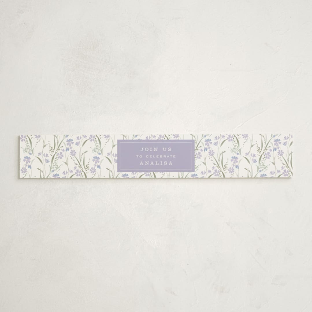 "Lottie" - Baby Shower Belly Bands in Lilac by Erin L. Wilson - Front